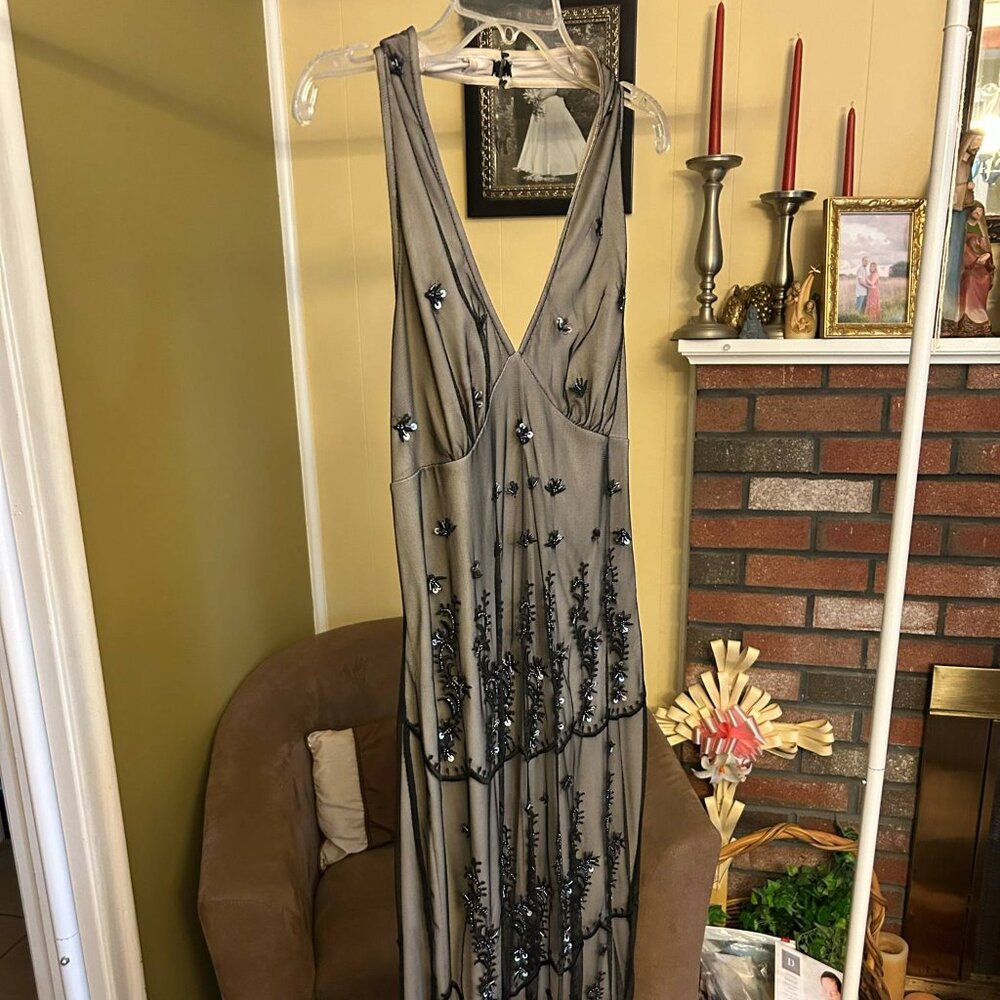Little Black Embellished Dress; Size 6; Vintage